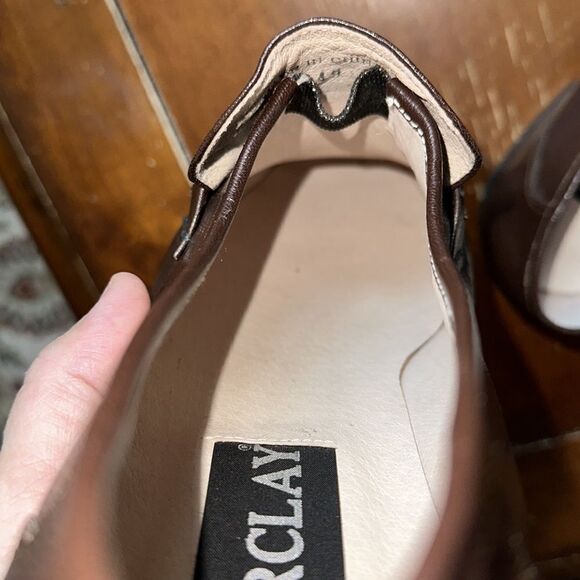 Barclay 11 Chestnut Brown Genuine Leather Dress Slip on Shoes Loafers - Picture 10 of 12